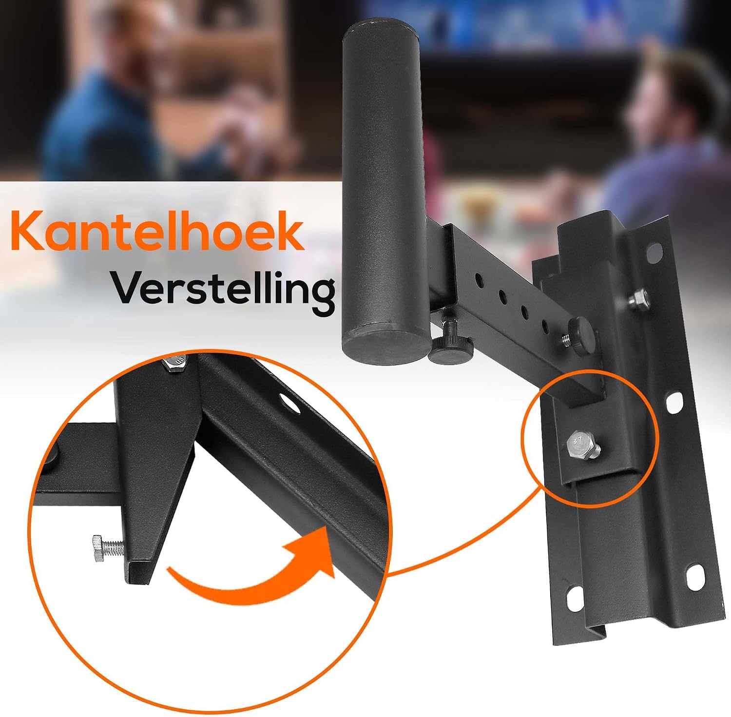 Pyle Universele Wandbeugel voor Speakers - Zwart - Set van 2 - Verstelbaar