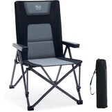 TIMBER RIDGE Opvouwbare campingstoelen voor volwassenen Oversized 260kg, Hoge rugleuning gewatteerde stoel met verstelbare 4-positie, Draagbare luxe caravanstoel ligstoel buiten picknick