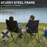 TIMBER RIDGE Opvouwbare campingstoelen voor volwassenen Oversized 260kg, Hoge rugleuning gewatteerde stoel met verstelbare 4-positie, Draagbare luxe caravanstoel ligstoel buiten picknick