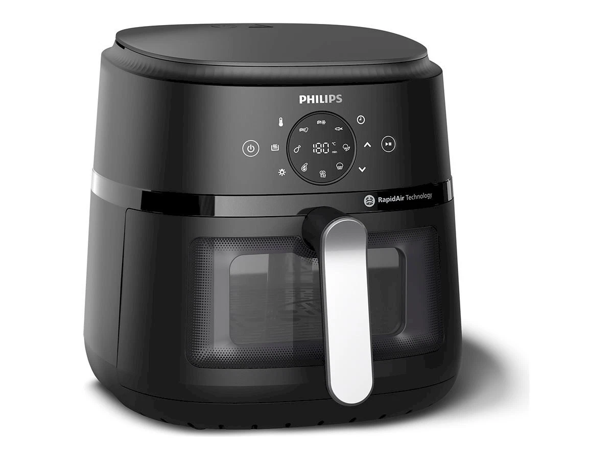 Philips NA231/00 Airfryer 1700W met 6,2 liter inhoud Zwart en Zilver