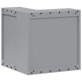 vidaXL Gereedschapskast met plank Rood en grijs 55 x 55 x 55 cm