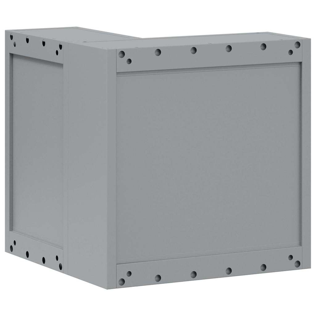 vidaXL Gereedschapskast met plank Rood en grijs 55 x 55 x 55 cm