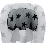 Dooky Seat Cover, Separate Headrest Cover Included, Universal Size, Fits Most Baby Car Seats with 5 Point Belts, 95 Percent Cotton and 5 Percent Lycra, Washable, Group 1+ yrs (9-18 kg), Grey Stars