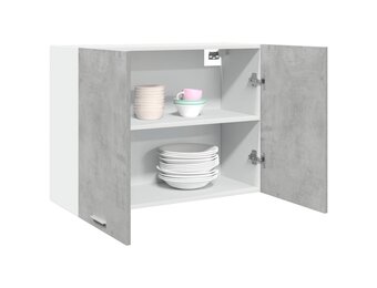 vidaXL Hangkast 80x31x60 cm bewerkt hout betongrijs