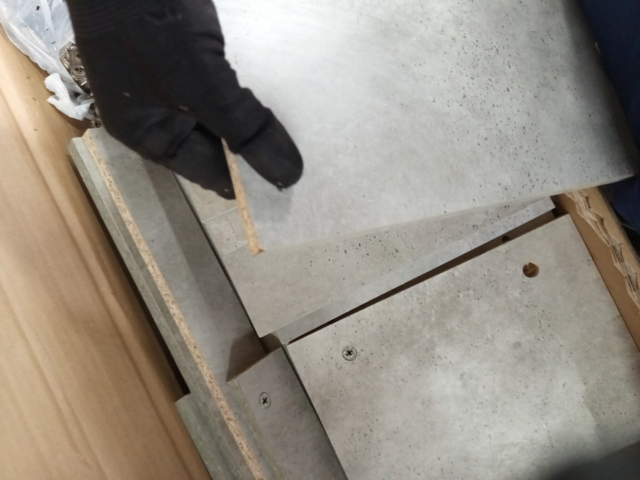 vidaXL Hangkast 80x31x60 cm bewerkt hout betongrijs
