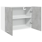 vidaXL Hangkast 80x31x60 cm bewerkt hout betongrijs
