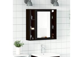 Badkamerspiegelkast Zwart Eiken 60x16x60cm - 53% Korting!