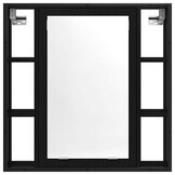 vidaXL Badkamerspiegelkast 60x16x60 cm spaanplaat zwart eikenkleurig