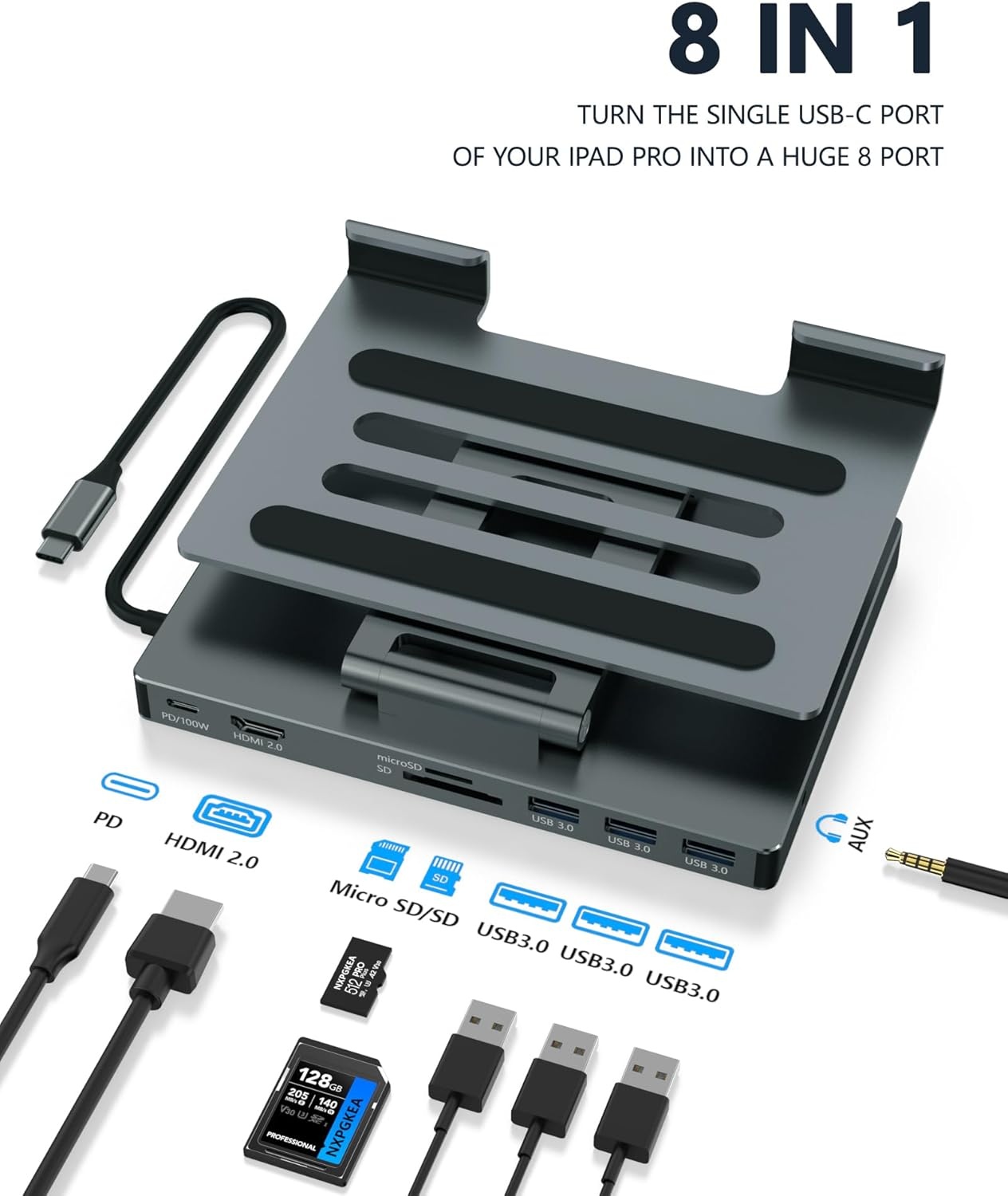 USB C Hub Docking Station voor iPad & Tablets (59% korting)
