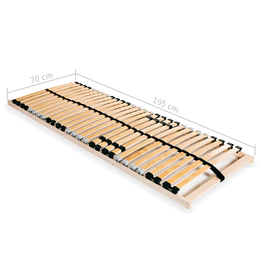 vidaXL Lattenbodem met 28 latten 7 zones 70x200 cm