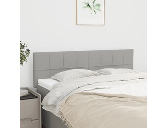 vidaXL Hoofdborden 2 st 72x5x78/88 cm stof lichtgrijs
