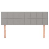 vidaXL Hoofdborden 2 st 72x5x78/88 cm stof lichtgrijs
