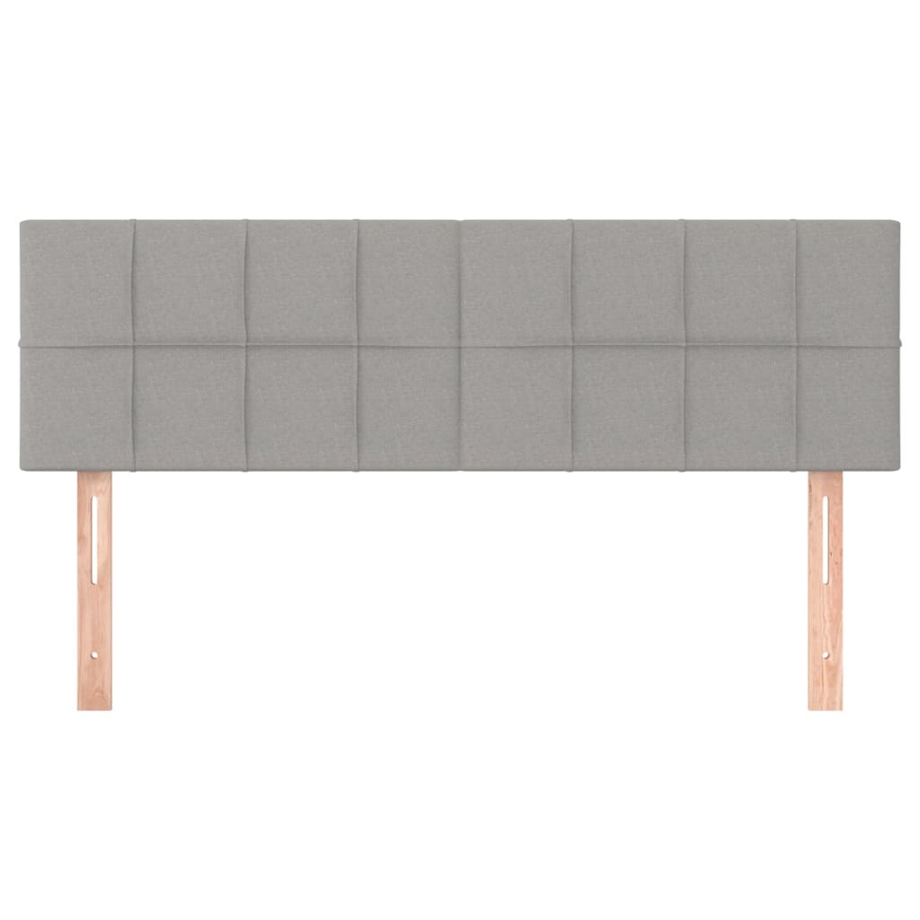 vidaXL Hoofdborden 2 st 72x5x78/88 cm stof lichtgrijs