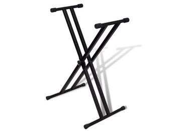 Verstelbare keyboardstandaard dubbel X-frame