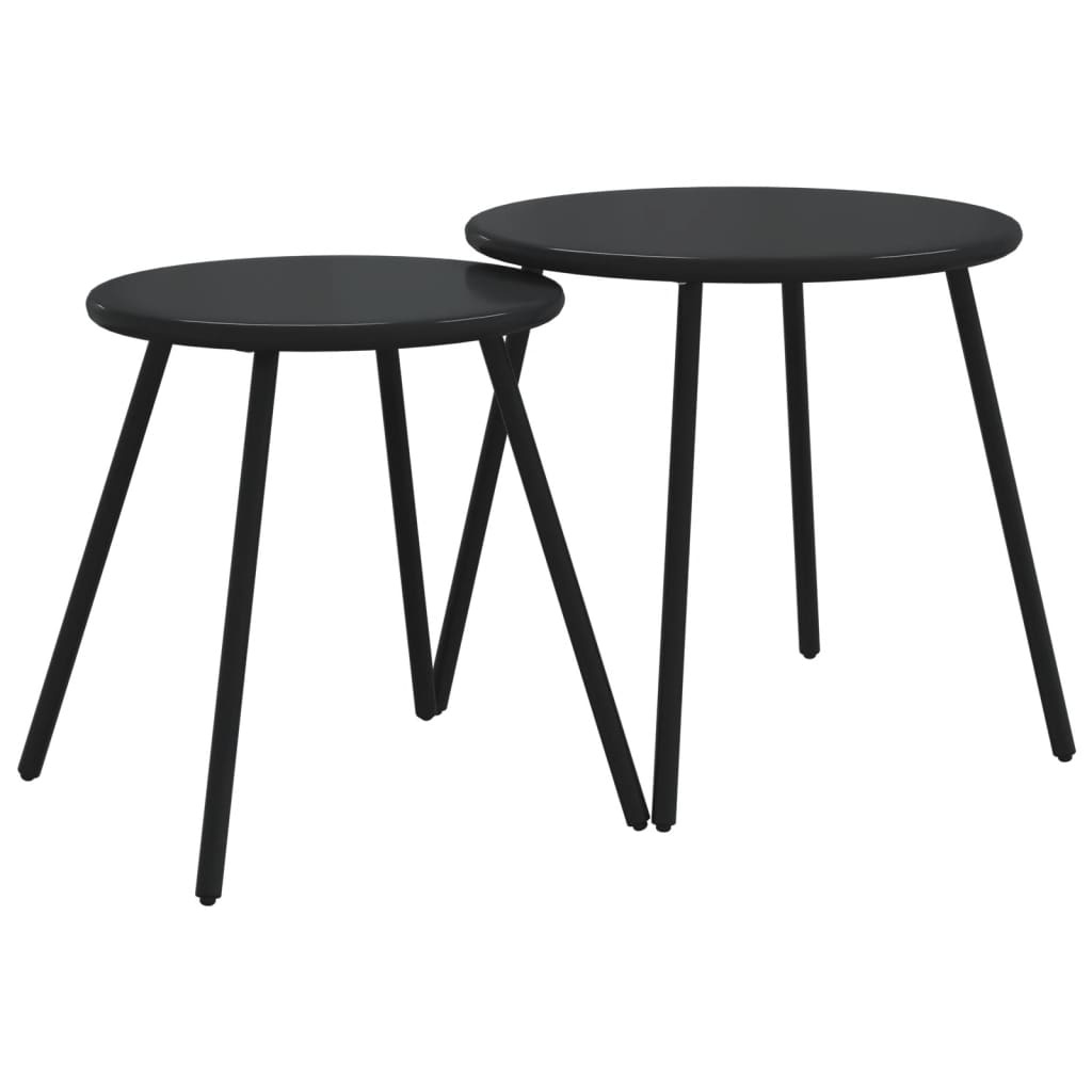 vidaXL 4-delige Balkonset met kussens staal zwart