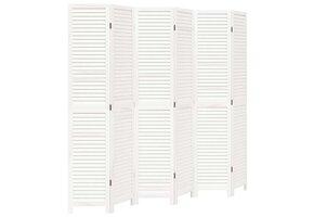 Kamerscherm Paulowniahout Wit - 6 Panelen - 59% Korting!