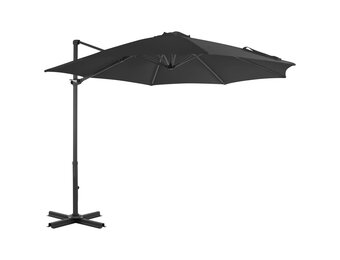 vidaXL Zweefparasol met aluminium paal 300 cm antracietkleurig