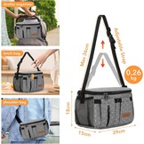Miracle Baby Kinderwagen Organizer - 35 x 16 x 35 cm - Grijs met stippen