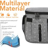 Miracle Baby Kinderwagen Organizer - 35 x 16 x 35 cm - Grijs met stippen