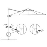 vidaXL Zweefparasol met aluminium paal 300 cm antracietkleurig