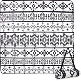 Grote Waterdichte Picknickdeken 200x200cm - Zwart Wit