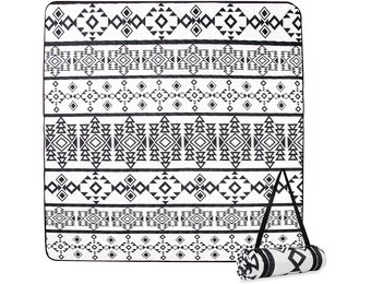 Grote Waterdichte Picknickdeken 200x200cm - Zwart Wit