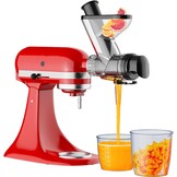 Masticating Juicer opzetstuk voor KitchenAid blender, slow juicer opzetstuk, koude pers sapcentrifuge machine met dubbele mond feed chute voor KitchenAid mixer-opzetstukken van Cofun