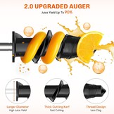 Masticating Juicer opzetstuk voor KitchenAid blender, slow juicer opzetstuk, koude pers sapcentrifuge machine met dubbele mond feed chute voor KitchenAid mixer-opzetstukken van Cofun