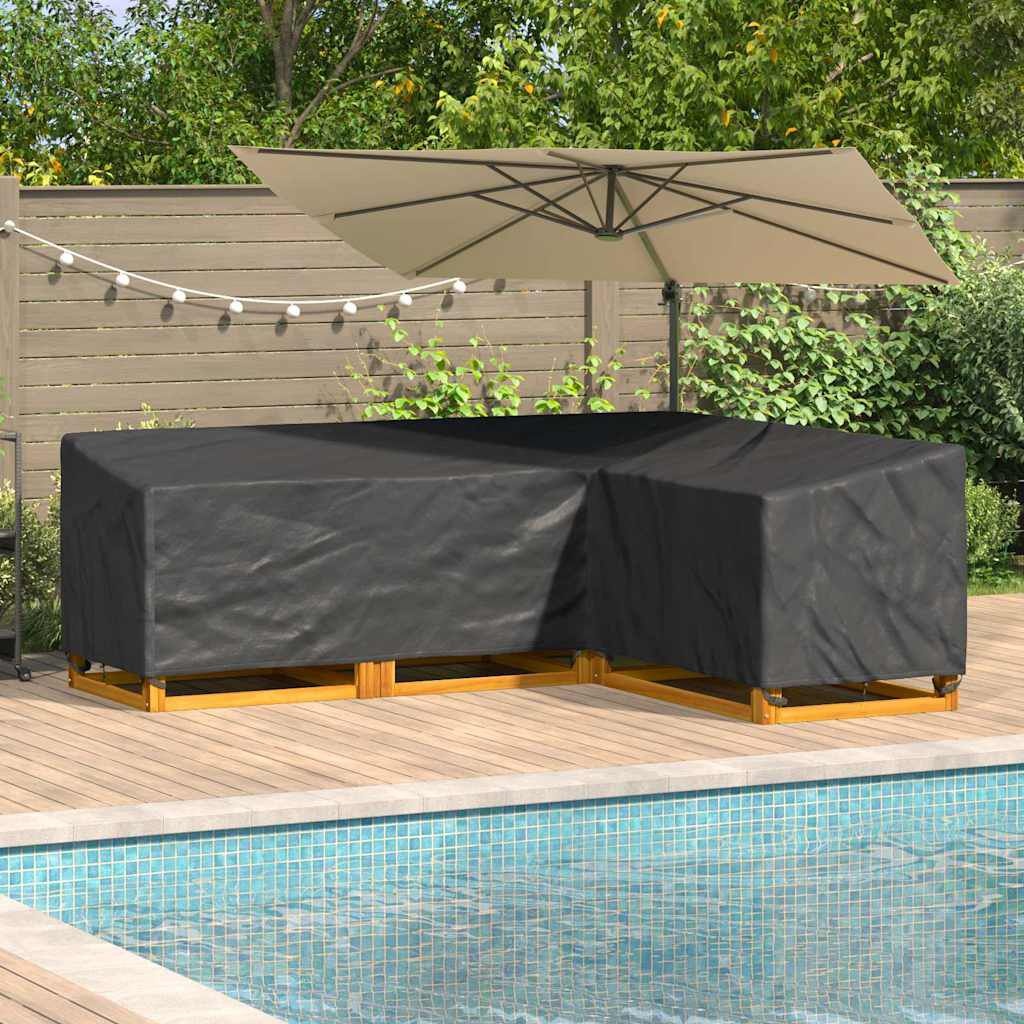 vidaXL Hoes voor tuinmeubelen Zwart 250 x 180 x 80 cm 420D Oxford Stof