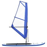 vidaXL Stand-up paddleboard opblaasbaar met zeilset blauw en wit
