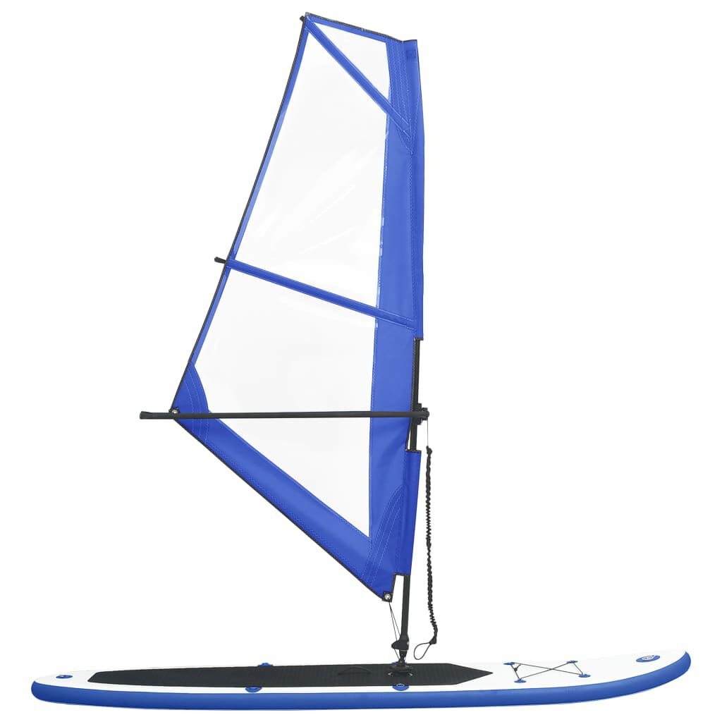 vidaXL Stand-up paddleboard opblaasbaar met zeilset blauw en wit