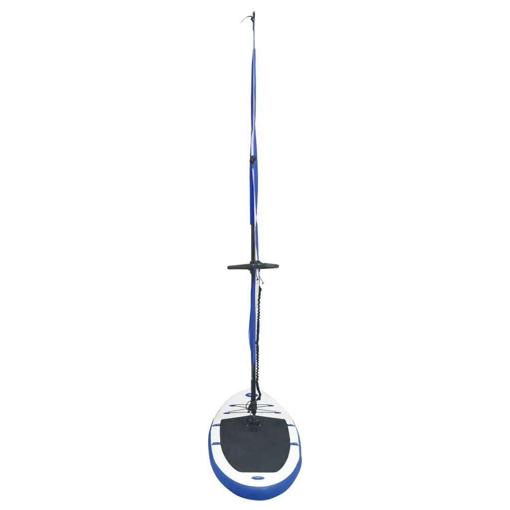 vidaXL Stand-up paddleboard opblaasbaar met zeilset blauw en wit