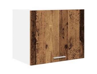 vidaXL Hangkast Riga Oude Hout en Wit 50 x 31 x 40 cm Bewerkt hout
