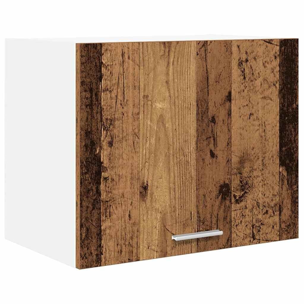 vidaXL Hangkast Riga Oude Hout en Wit 50 x 31 x 40 cm Bewerkt hout