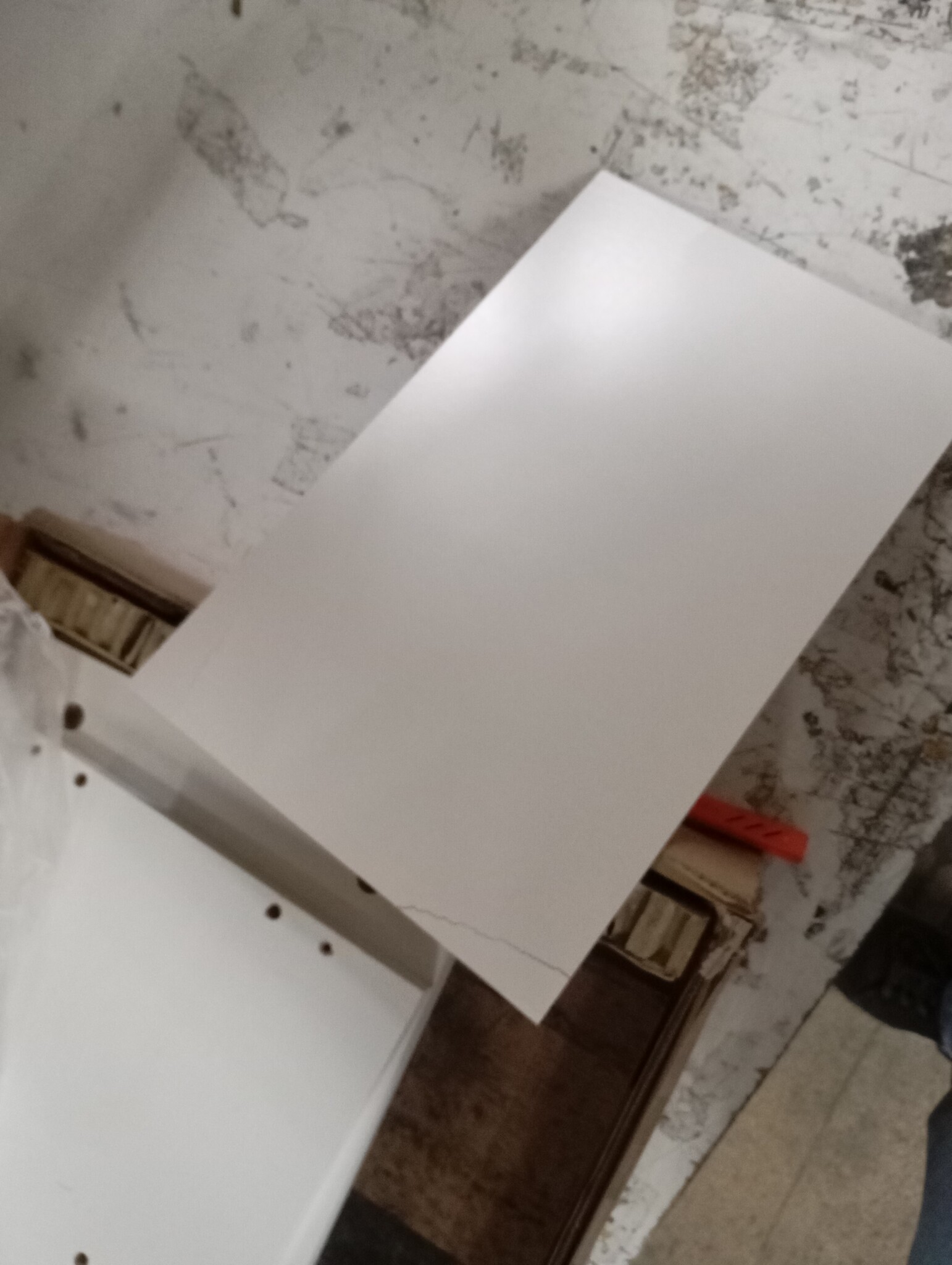 vidaXL Hangkast Riga Oude Hout en Wit 50 x 31 x 40 cm Bewerkt hout