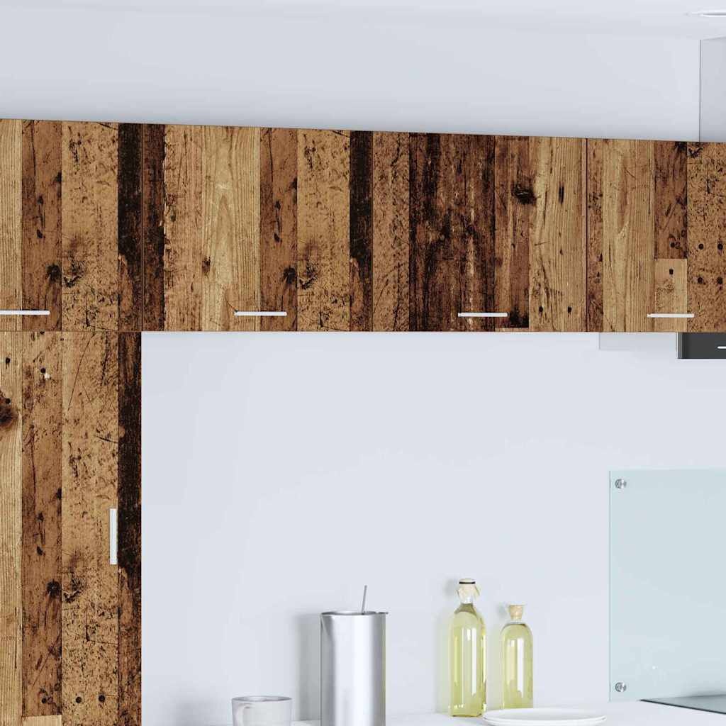 vidaXL Hangkast Riga Oude Hout en Wit 50 x 31 x 40 cm Bewerkt hout