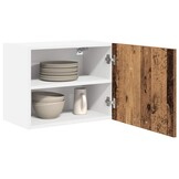 vidaXL Hangkast Riga Oude Hout en Wit 50 x 31 x 40 cm Bewerkt hout