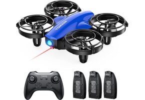 Mini Drone A24 Blauw - Ideaal voor Kinderen & Beginners - 24 Min Vliegplezier met Korting