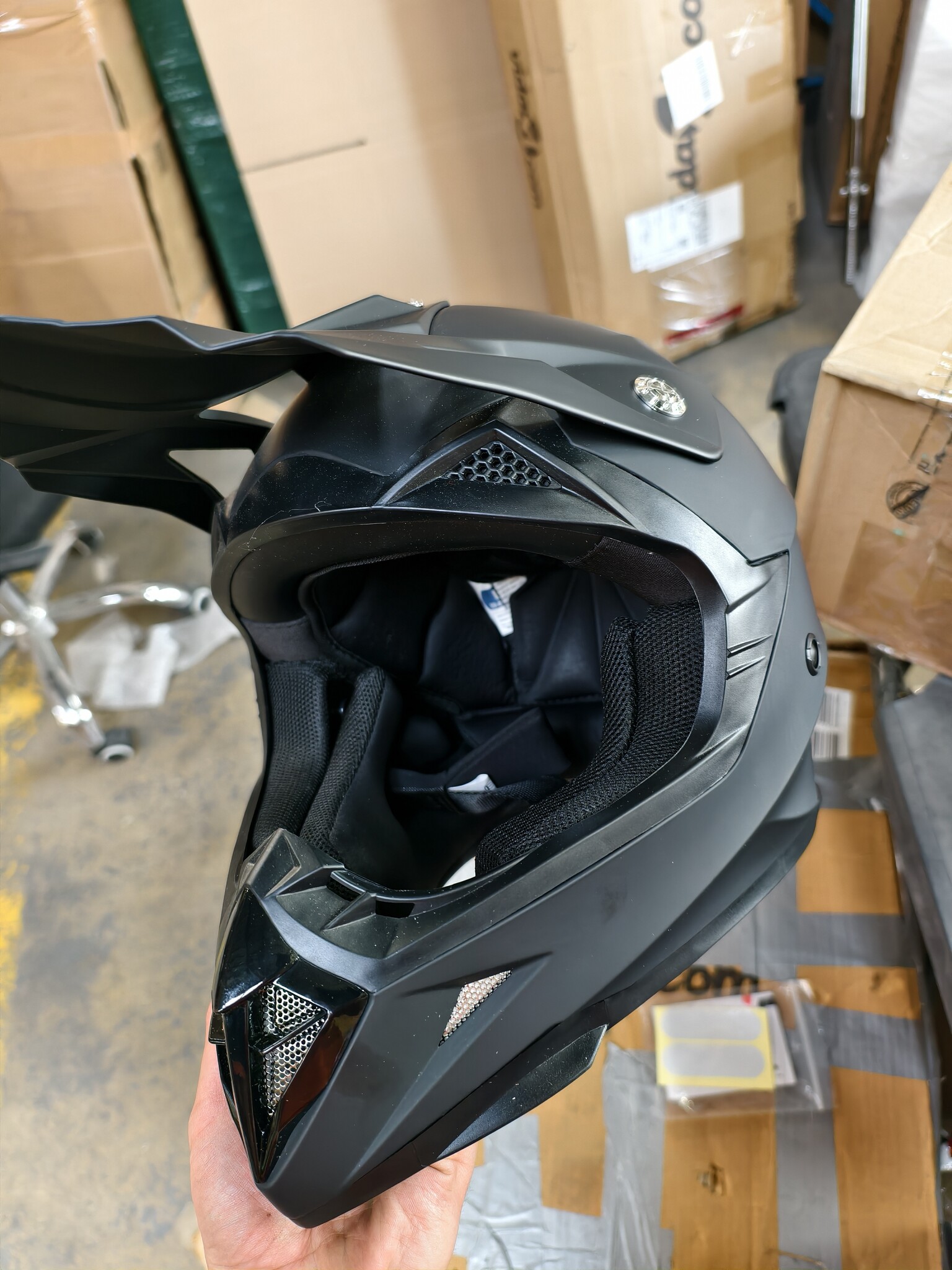 YEMA YM-915 Cross Motorcross Helm Downhill Fullface Mat Zwart ECE voor Dames en Heren