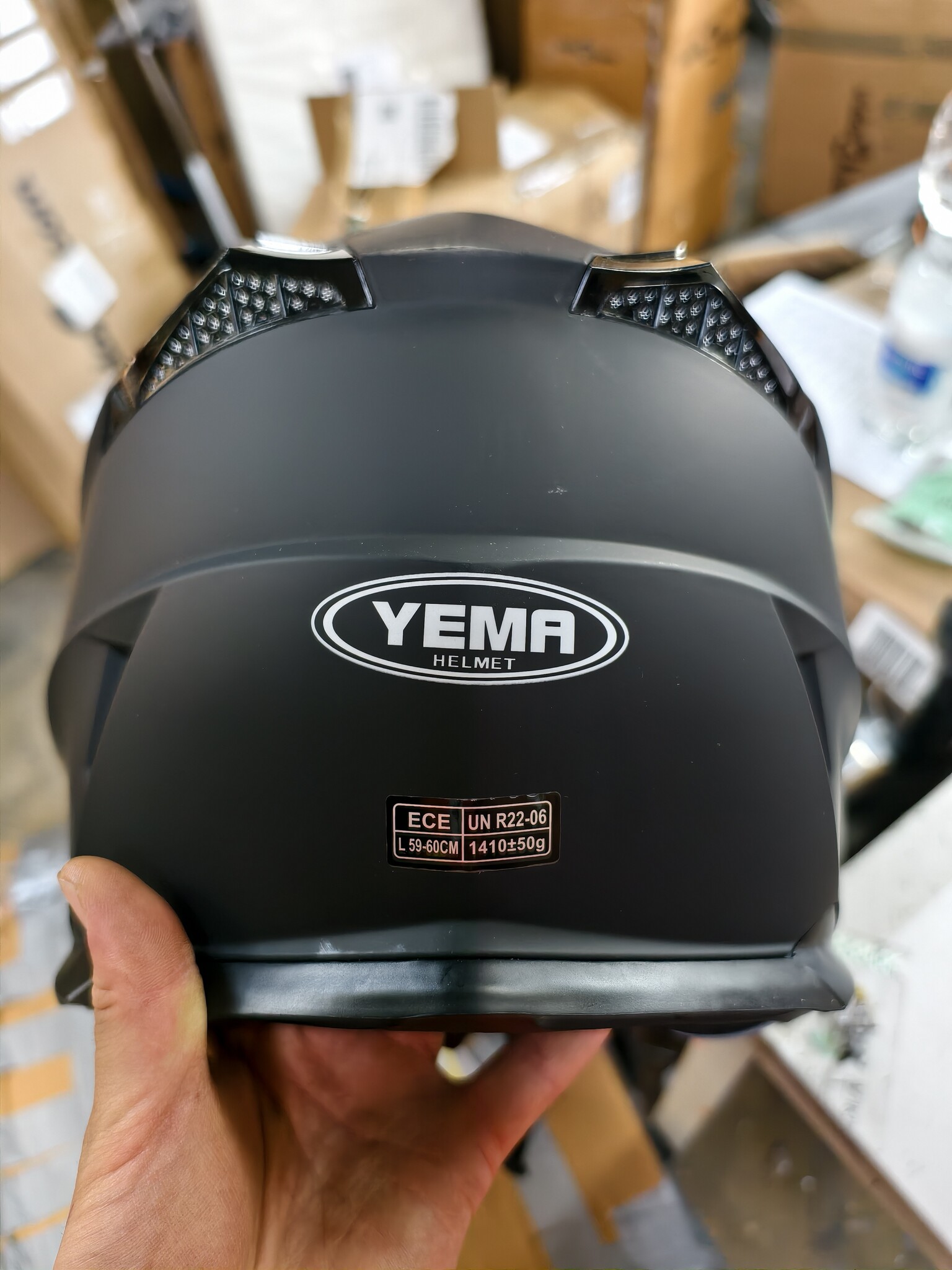 YEMA YM-915 Cross Motorcross Helm Downhill Fullface Mat Zwart ECE voor Dames en Heren