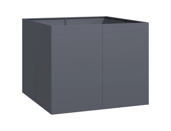 vidaXL Plantenbak 100x100x80 cm staal antracietkleurig