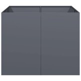 vidaXL Plantenbak 100x100x80 cm staal antracietkleurig