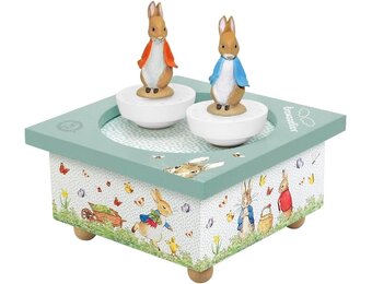 Trousselier Peter Rabbit Dansende Muziekdoos - Groen - 11,5 x 8,5 x 11,5 cm