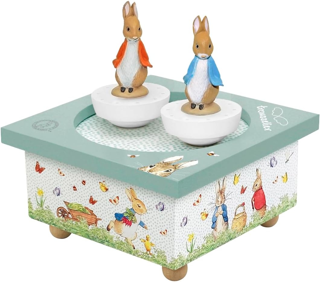 Trousselier Peter Rabbit Dansende Muziekdoos - Groen - 11,5 x 8,5 x 11,5 cm