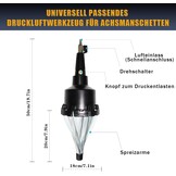 Pneumatische Achsmanschettenspreider voor Cardan - Zwart - 20-120 mm