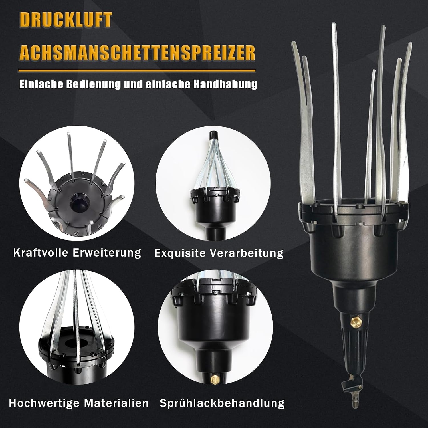 Pneumatische Achsmanschettenspreider voor Cardan - Zwart - 20-120 mm