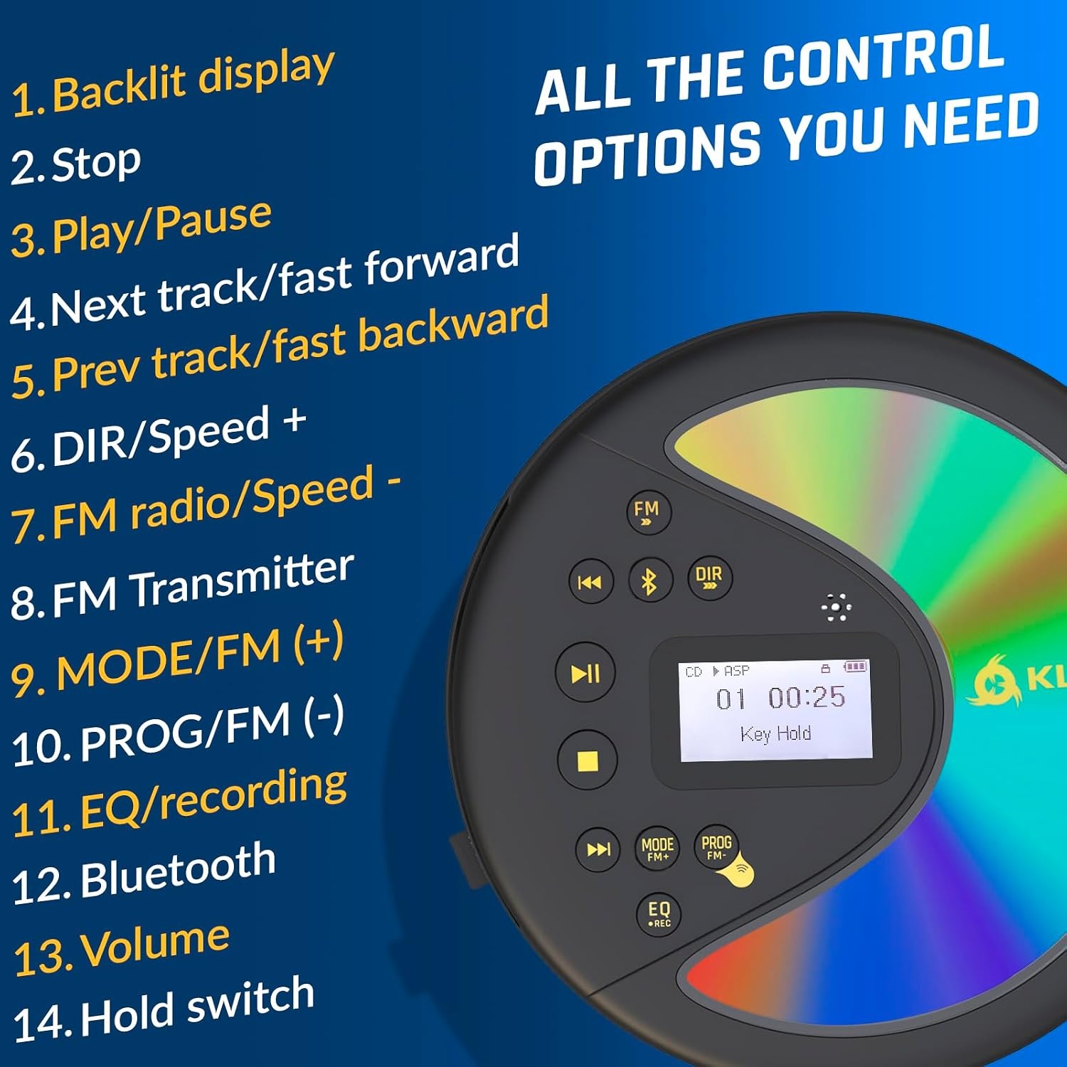 Draagbare CD-speler Bluetooth AUX FM-radio - 29% Korting