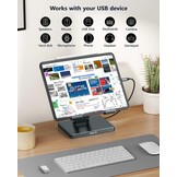 USB-C Hub Stand met 4K HDMI & 3 USB 3.0 - 59% Korting