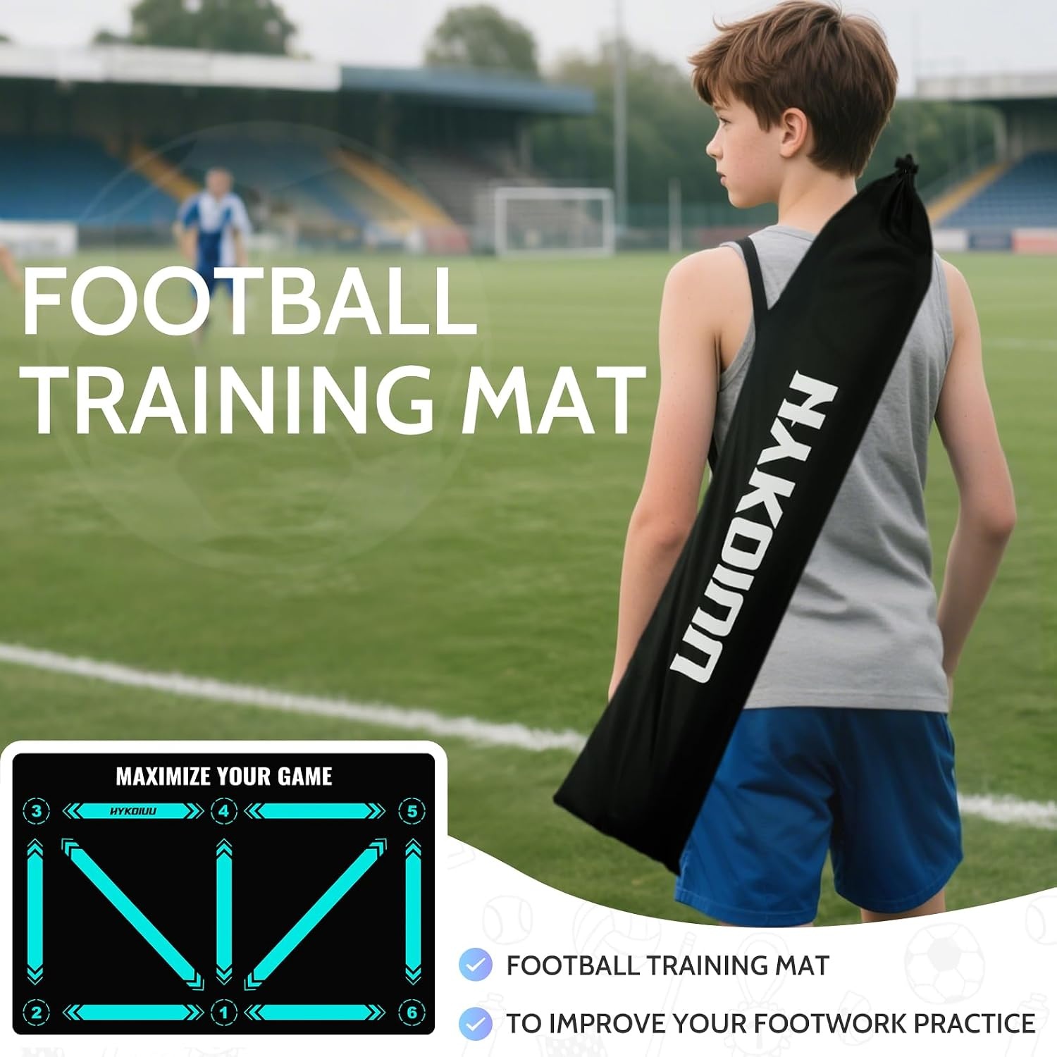 Voetbal Trainingsmat 90x60cm - Verbeter Balcontrole met Korting!