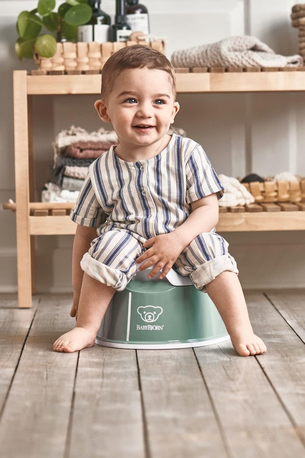 BABYBJÖRN Plaspot Pienter, Deep Green/White